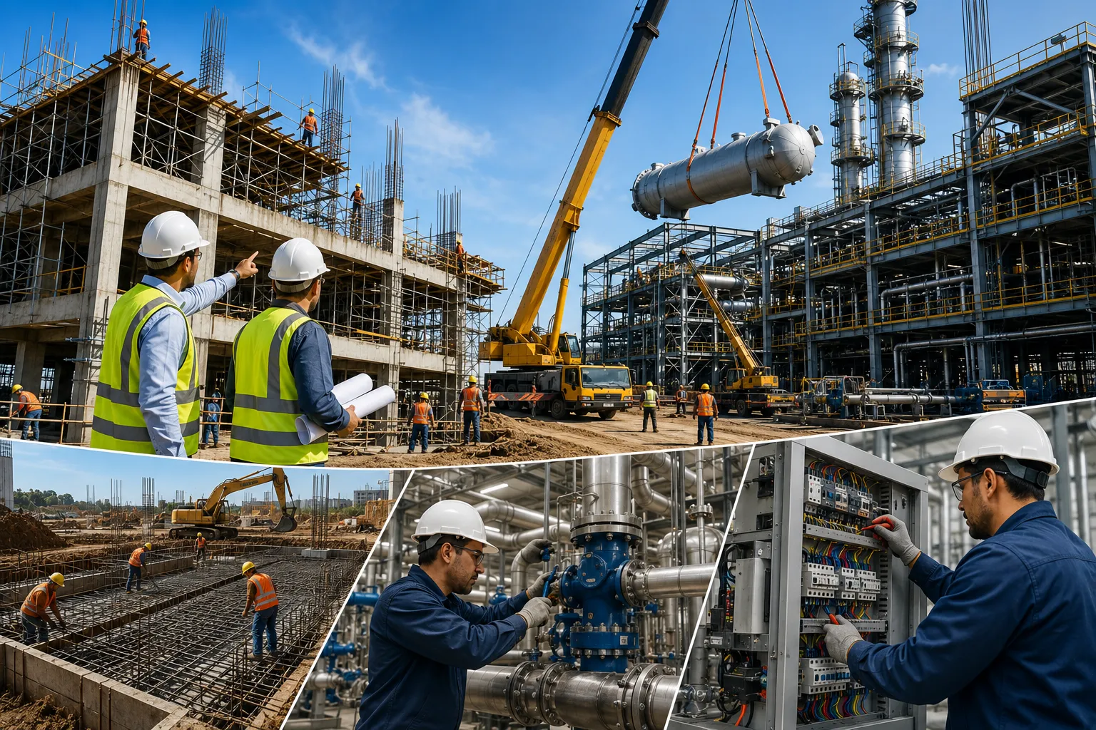 Obra civil y montaje electromecánico en construcción